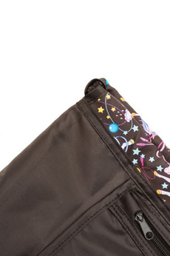 Мешок для обуви объемный Единороги гимнасты черный фон