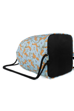 Мешок для обуви объемный Лисы, голубой фон