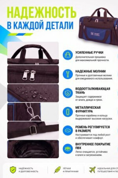 Сумка дорожная 89690 65-75 л большая трансформер синий экспресс