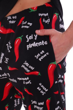 Пижама с брюками с брюками Перец 1-026