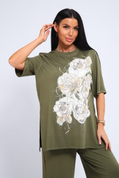 Костюм с брюками из вискозы 397