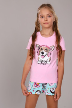 Пижама с шортами Пончики арт. ПД-009-026