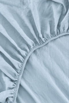 Простыня на резинке, с высотой борта 25 см "boiled cotton" - Вареный (стираный) хлопок»