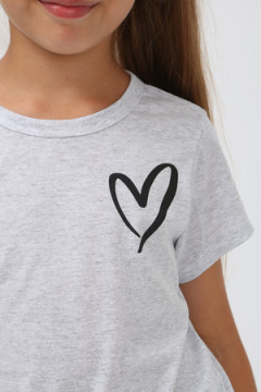 Детская футболка Сердечко меланж арт. ФУ/сердечко-меланж