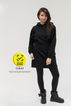 Туника теплая с капюшоном и хлястикамии