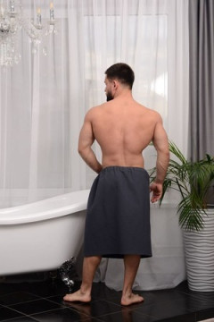 Полотенце для бани и сауны вафельное на липучке