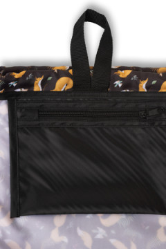 Мешок для обуви Лисы, черный фон