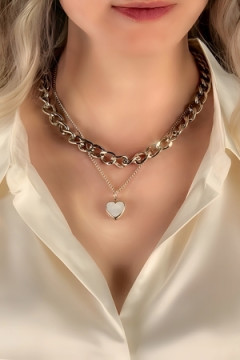 Колье Сердце двустороннее + Подарок