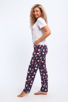 Костюм с брюками КД-008-080 Котята новогодние