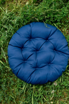 Подушка декоративная круглая на кресло 60 см, Грета(20%хл, 80%п/э), файбер, пакет с пл ручкой, ВО