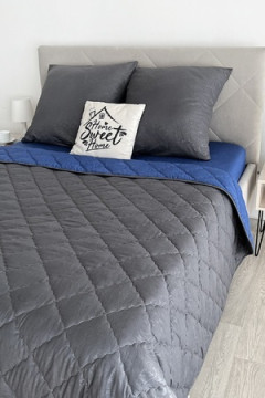 КПБ с одеялом New Style КМ-002 графит-синий