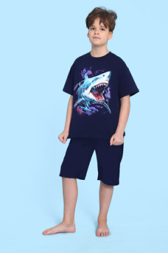 Пижама с шортами арт. ПМ-022-058 Акула
