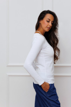 Лонгслив c круглым вырезом 346