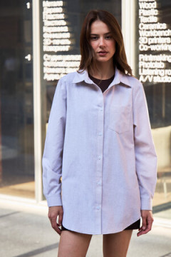 Рубашка оверсайз в полоску хлопковая