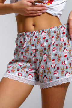 Пижама с шортами Футболка+шорты Дед Мороз