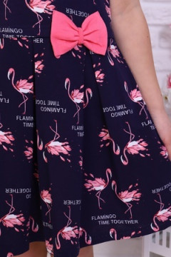 Платье Розовый Фламинго кор. рукав