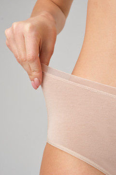 Трусы OIRO 0117 женские хлопковые черный/белый/бежевый 44-60 3 шт