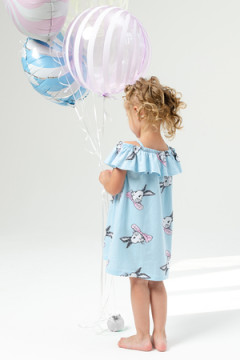 Сарафан Зайчик голубой