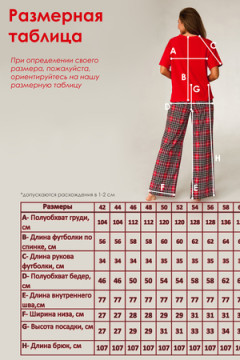 Пижама с брюками гномы красный