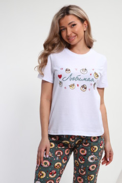 Пижама с брюками Любимая Пончики
