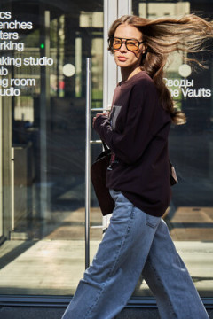 Лонгслив оверсайз с принтом