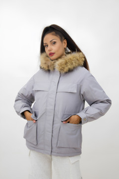 Куртка арт. 615 с натуральным мехом, Евро-зима, демисезон