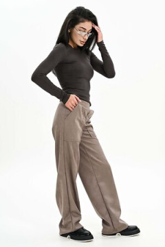 Брюки из мягкой эко замши