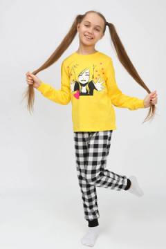 Детская пижама с брюками 91237 для девочки (джемпер, брюки)