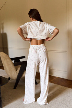 Пижама с брюками хлопковая Сердце