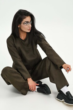 Свитшот из мягкой эко замши