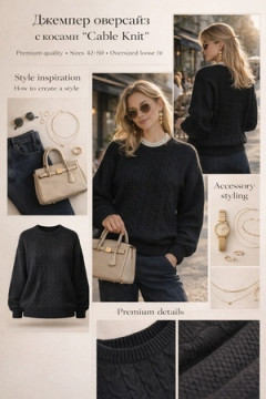 Джемпер Cable Knit арт. 2026