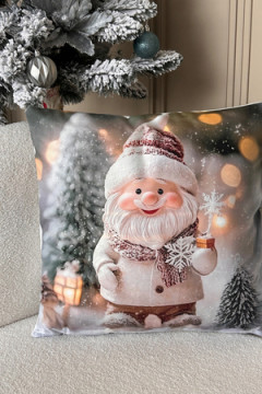 Наволочка декоративная 2 шт 3D эффект Снеговик и Гном