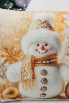 Наволочка декоративная новогодняя 2 шт рогожка