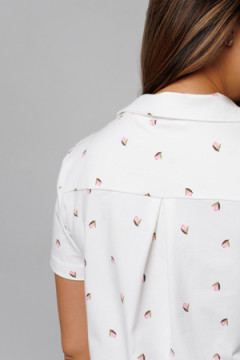 Пижама с шортами с шортами и рубашкой 410WHT