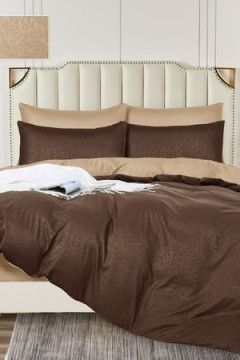 КПБ Полисатин ПСГ-201 коричневый/бежевый