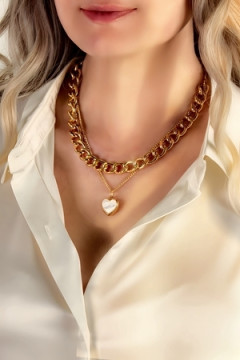 Колье Сердце двустороннее + Подарок