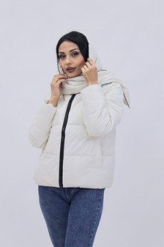 Куртка весна осень +дутый шарф-косынка 8193