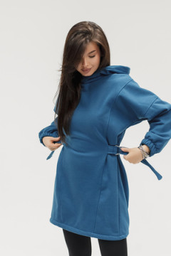 Туника теплая с капюшоном и хлястикамии