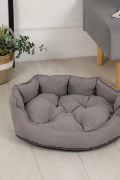 Лежанка для кошек и собак 50×60 с бортиками LDZR, рогожка, оксфорд, износостойкая, Bio-Line