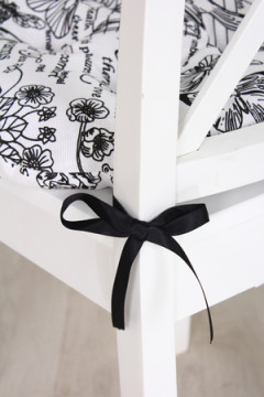 Подушка для мебели Bio-Line круглая с 4 завязками, 4 точки рогожка. P