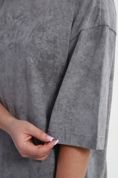 Платье туника варенка с принтом Сердце ТП-02