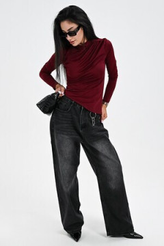 Лонгслив с драпировкой