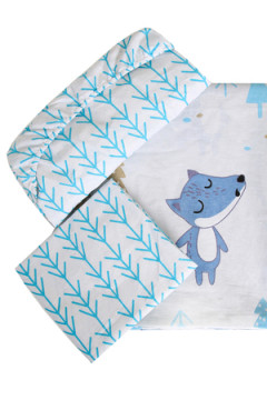 Бортик в кроватку + КПБ В лесу арт. БРК-КПБ/в лесу