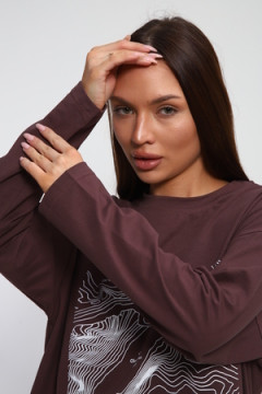 Лонгслив унисекс с принтом Карта ЛГ-01