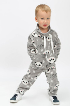 Детский костюм с брюками арт КС-ФПС/панда-серая