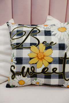 Наволочка декоративная декоративная 2шт рогожка Гном и Цветок