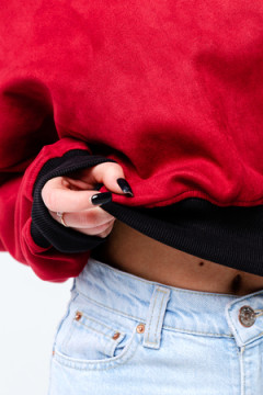 Свитшот 4 оверсайз короткий