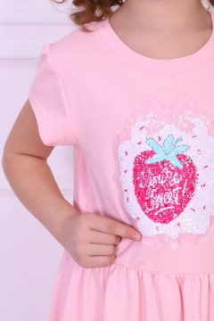 Платье Земляника кор. рукав