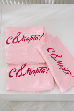 Полотенце 14418/14 8 марта махровое плотность 350гр