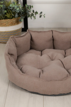 Лежанка для кошек и собак 50×60 с бортиками LDZR, рогожка, оксфорд, износостойкая, Bio-Line